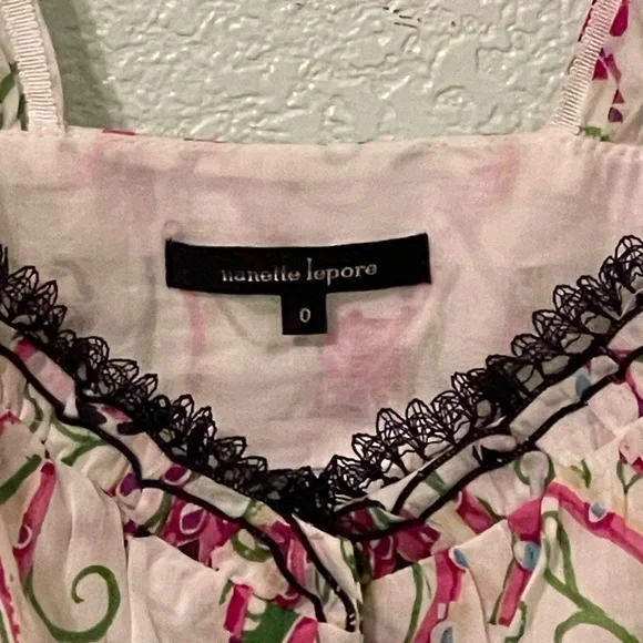 Nanette Lepore summer top button down front NWOT - Picture 4 of 7